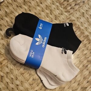 adidas Women's Athletic Socks - Black and White 6 Pack